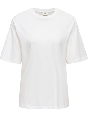 Only Jdy Kadın Yuvarlak Yaka Beyaz T-Shirt - 15366305