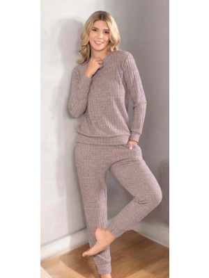 Dowry Kaşkorse Uzun Kol Pijama Takımı Kışlık