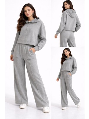 CGA Kadın Spor Takım Önü Kısa Arkası Uzun Kapşonlu Pantolonlu Selanik Takım