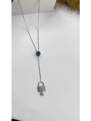 Daniel Angelson Nazar Boncuklu Anahtar 925 Gümüş Y Kolye