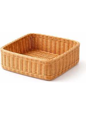 Organizer Rattan Sepet 25*25*10 cm | El Yapımı Doğal Organizer&dolapiçi Sepet