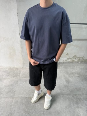 Difransel Jeans Erkek Basic Bisiklet Yaka Oversize T-Shirt