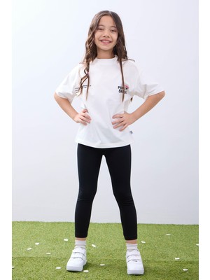 Perendi Kız Çocuk Tişört ve Taytlı Takım Yumuşak ve Rahat Yazlık Takım