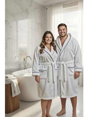 Le Gule Home Battal Boy Geniş Kalıp %100 Pamuk Kadın &erkek Bornozu