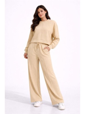 CGA Kadın Spor Takım Bisiklet Yaka Selanik Kumaş Önü Çimalı Pantolonlu Takım