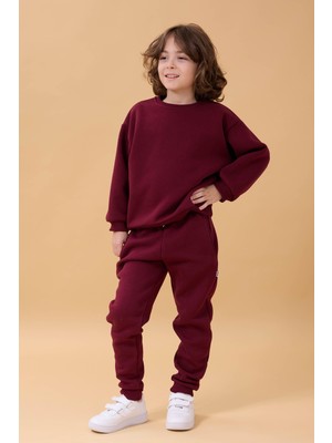 Perendi Erkek Çocuk Bisiklet Yaka Şardonlu Kışlık 2'li Eşofman Takımı