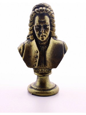 MiraLive Gold Dekoratif Mini Bach Büst 15 cm