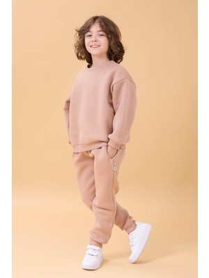 Perendi Erkek Çocuk Bisiklet Yaka Şardonlu Kışlık 2'li Eşofman Takımı