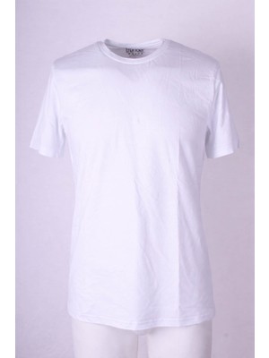 Trender O Yaka Beyaz Erkek T-Shirt 100-03