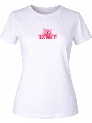 Trender 26YL71595004  Kadın T-Shirt Ayıcık Baskı