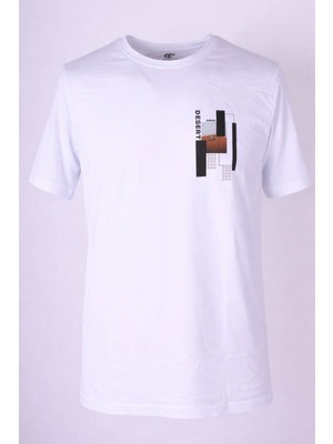 Trender 26Y595000001  Erkek T-Shirt Desert O Yaka Baskılı