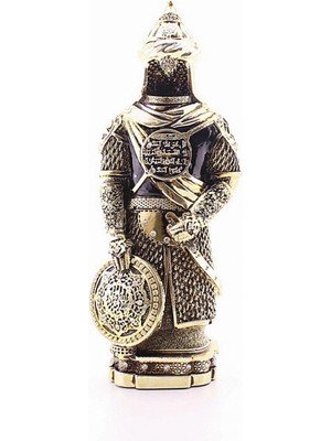 MiraLive Zırhlı Cevşen Ayetli Asker Gold Biblo 3 Boyutlu Küçük Boy 24 cm