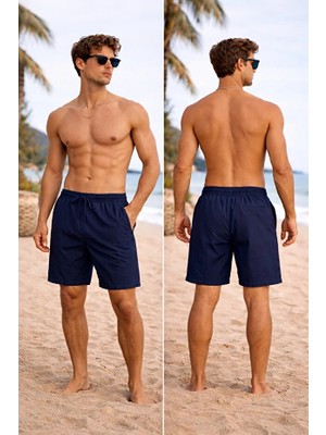 Jiber Sporcu Likra Hızlı Kuruyan Ince Kumaş Erkek Deniz Şortu 1034