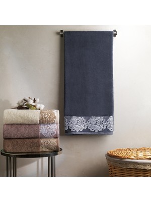 Schafer Home Lace Havlu 70X140 cm 1 Parça-Orta Gri