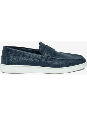 Greyder Erkek Lacivert Hakiki Deri Loafer Ayakkabı 6Y1UA64757