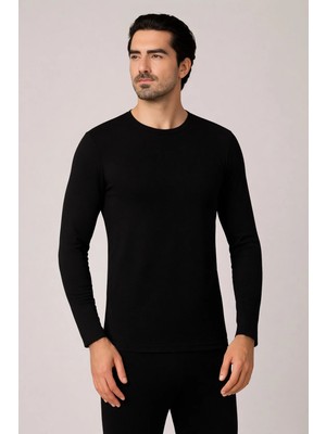 Vienetta Erkek Sıfır Yaka Termal Tek Üst - Isı Yalıtımlı Esnek Kumaş