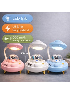 Toyska Astrolight Ufo Şarjlı Masa Lambası - Beyaz