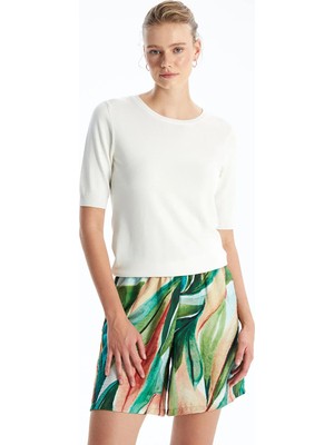 Lc Waikiki Yeni Sezon Beli Lastikli Desenli Kadın Şort