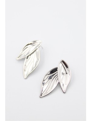 Royaleks Yaprak Küpe - Gümüş