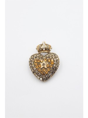 Royaleks Rozet Broş - Kahverengi