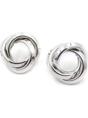 Royaleks Metal Örgü Küpe - Gümüş