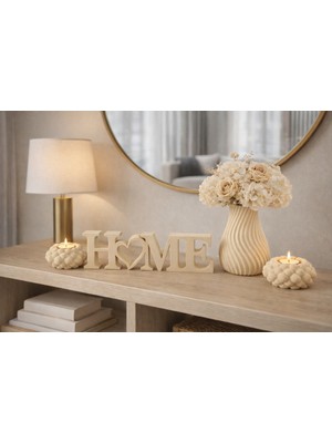 ND Shopping Home Yazılı Dekor Set 4’lü – Vazo Mumluk Salon Konsol Ev Dekorasyonu