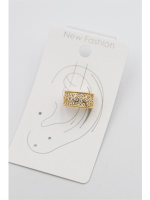 Royaleks Taşlı Kıkırdak Küpe - Altın