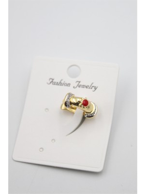 Royaleks Taşlı Kıkırdak Küpe - Altın