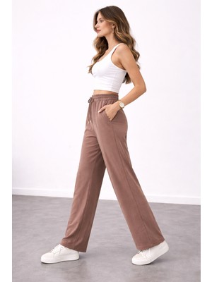 Ekol Beli Lastikli Bol Paça Pantolon 1604