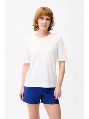 Love My Body Kısa Kol Triko Bluz Kemik 115L9830000