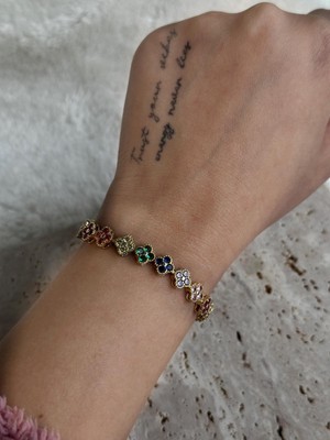 Manifest Takı Renkli Yonca Model Bileklik