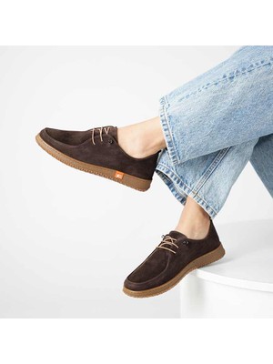 Ametist Ariss Acı Kahve Süet Gerçek Deri Kadın Günlük Ayakkabı – Hafif Esnek Kauçuk Taban