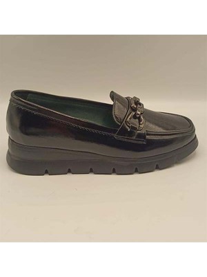 Ametist Pena Kırışık Deri Rugan Kadın Günlük Ayakkabı