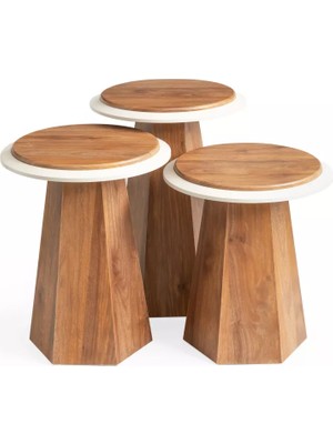 Levent Mobilya ve Aksesuar Prizma Ece Zigon Sehpa, Ceviz