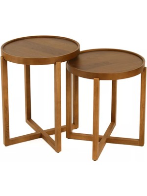 Levent Mobilya ve Aksesuar Inter 2’li Zigon Sehpa Tablalı