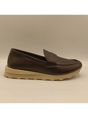 Ametist Carle Siyah Deri Kadın Loafer Ayakkabı