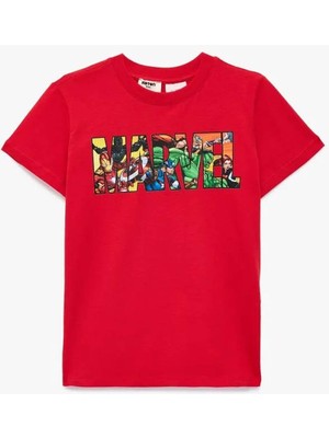 Koton Lisanslı Marvel Baskılı Kırmızı Erkek Çocuk T-Shirt 6SKB10213TK