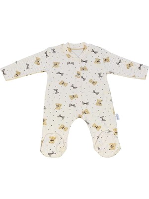 Balgüneş Ayıcık Desenli %100 Pamuk Bebek Tulum