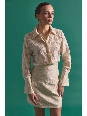 Sateen Belica Gömlek - Bej