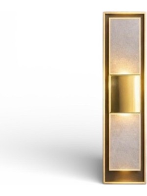 Elizim Home Lighting Dikey Ledli Pilli Gold Aplik