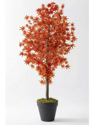 Güleç Yapay Çiçek Yapay Sonbahar Ağacı Kırmızı