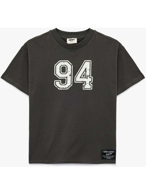 Koton Baskılı Pamuklu Antrasit Erkek Çocuk T-Shirt 6SKB10271TK
