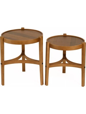 Levent Mobilya ve Aksesuar Reno 2’li Zigon Sehpa Tablalı