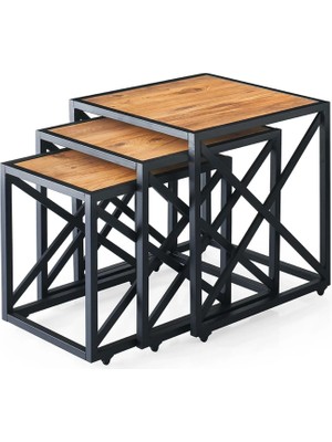 Levent Mobilya ve Aksesuar Kumru Zigon Sehpa, Atlantik Çam