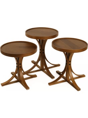 Levent Mobilya ve Aksesuar Lazio 3’lü Zigon Sehpa Tablalı