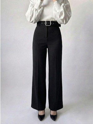 Foremia Kemer Detay Pantolon-Siyah -