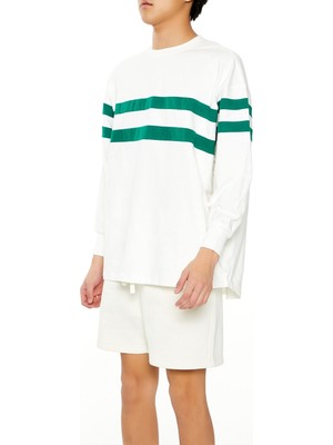 F21 Active Çizgili Sweatshirt