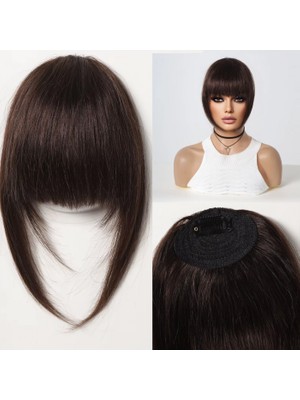 Handmade Ultra Yogun Gercek Insan Saçı Kahkül Boyanabilir Gerçek Saç