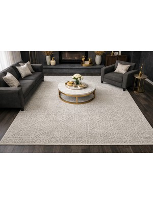 Luxess Halı Luxess Lisbon 2002 Gri Akrilik Modern Makine Halısı