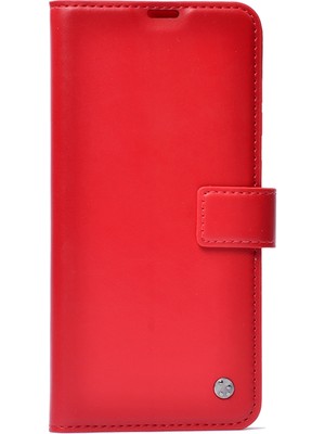 Xiaomi Redmi Note 12 Pro 5g Kılıf Nrtk Kar Deluxe Kapaklı Kılıf-Kırmızı